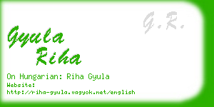gyula riha business card
